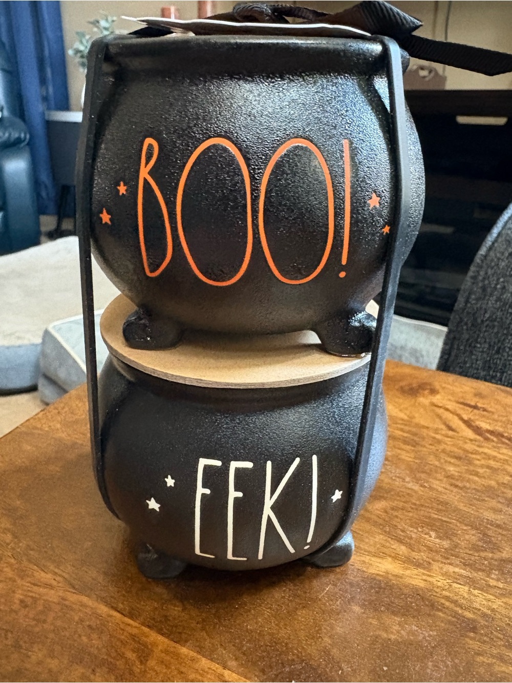 Halloween Stacked Cauldron Décor -